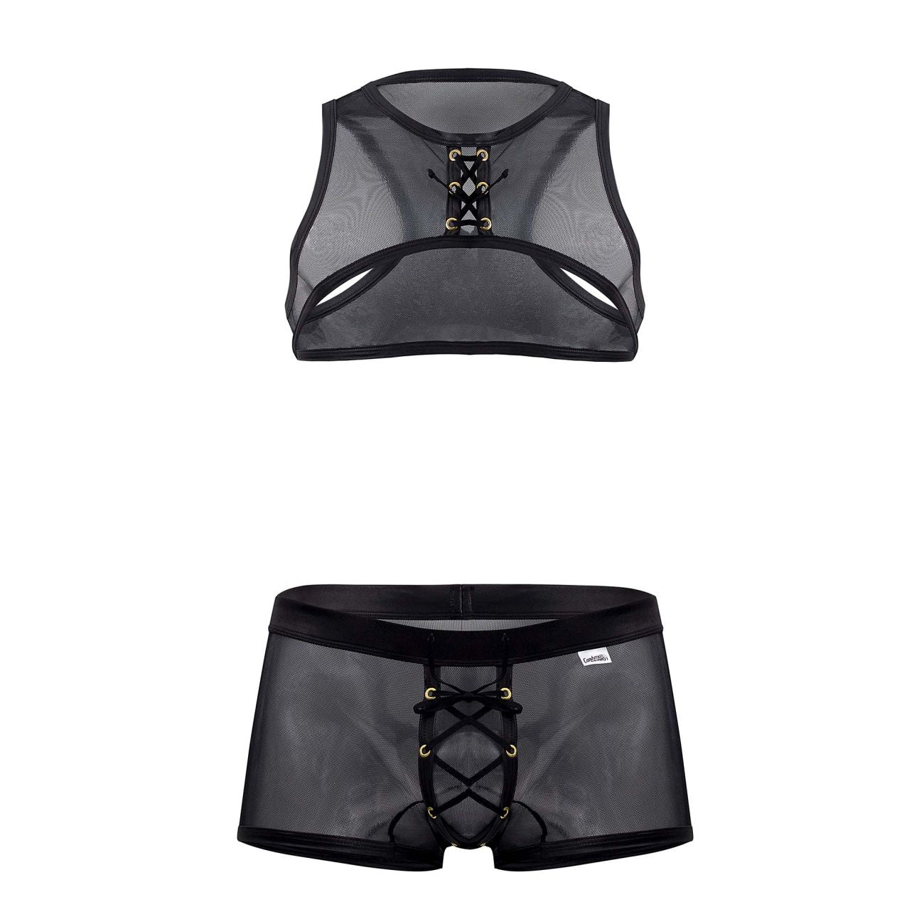 CandyMan 99680 Harness Trunks Two Piece Set Black
