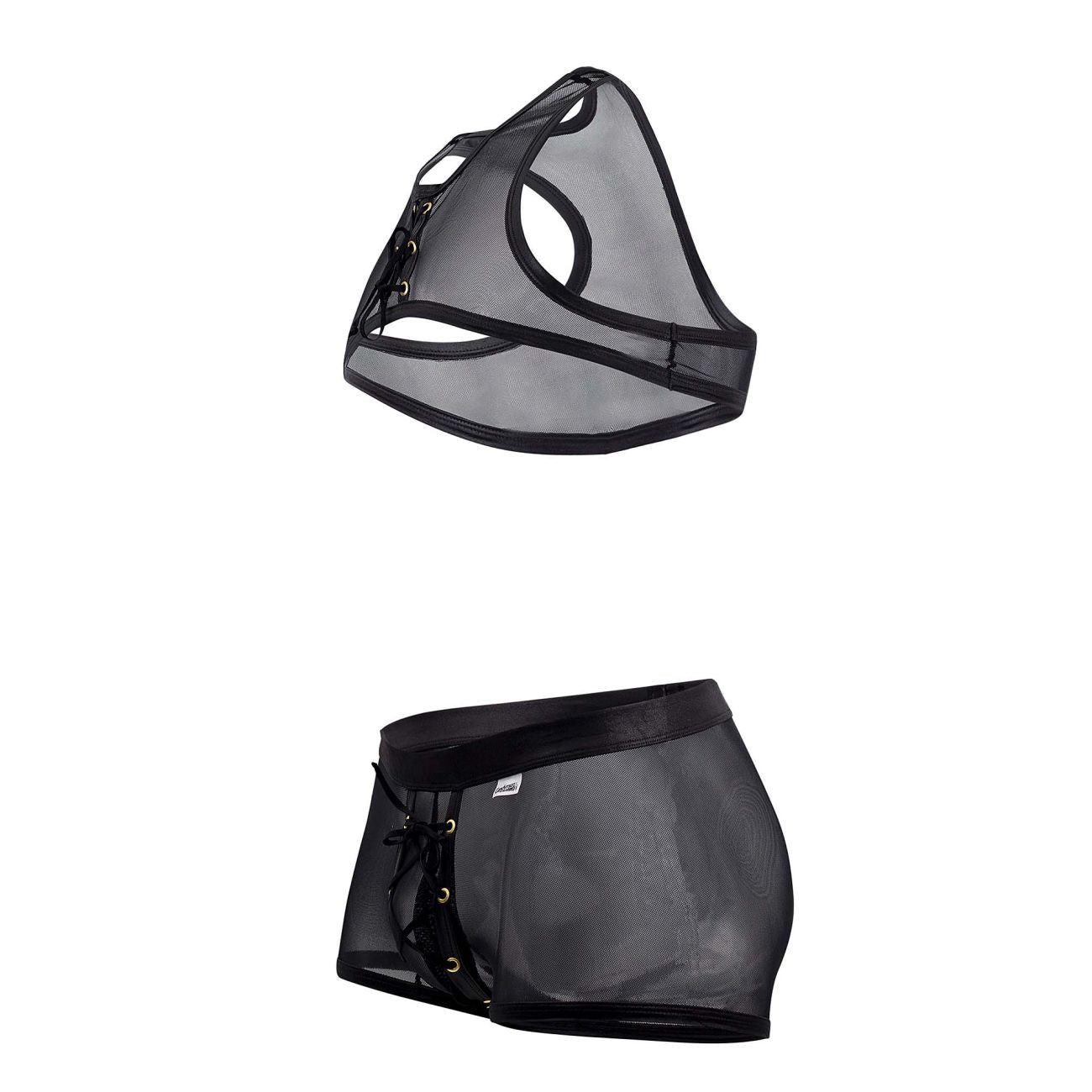 CandyMan 99680 Harness Trunks Two Piece Set Black