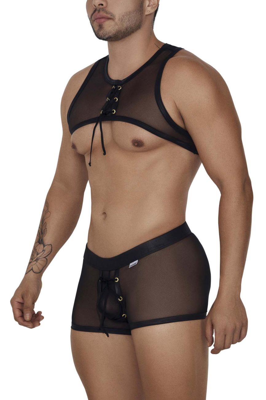 CandyMan 99680 Harness Trunks Two Piece Set Black