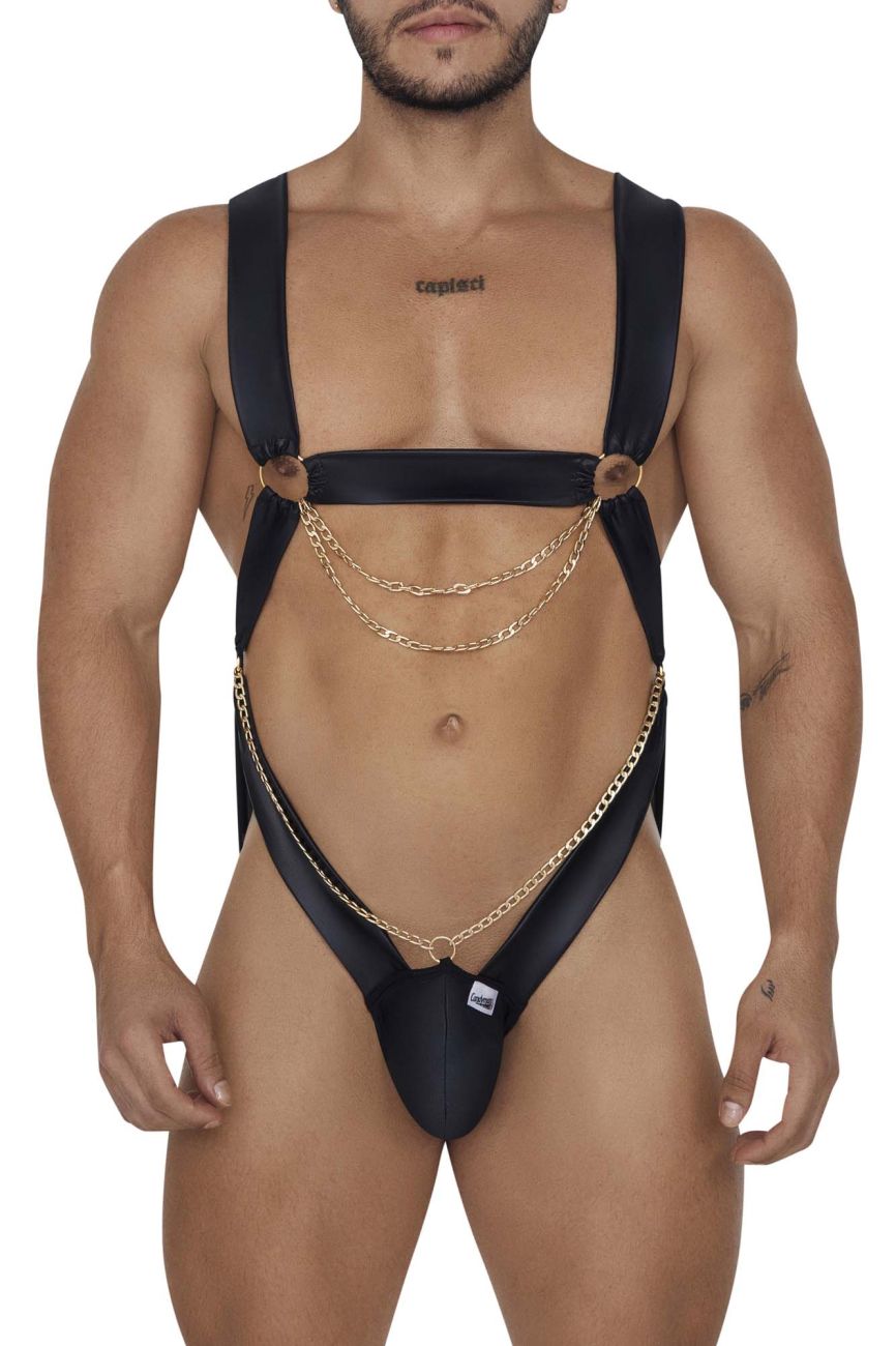 CandyMan 99695 Harness Bodysuit Black