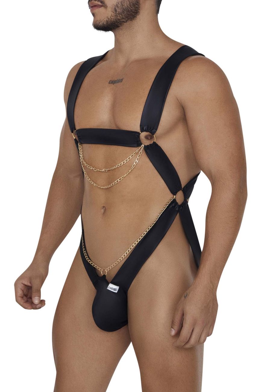 CandyMan 99695 Harness Bodysuit Black