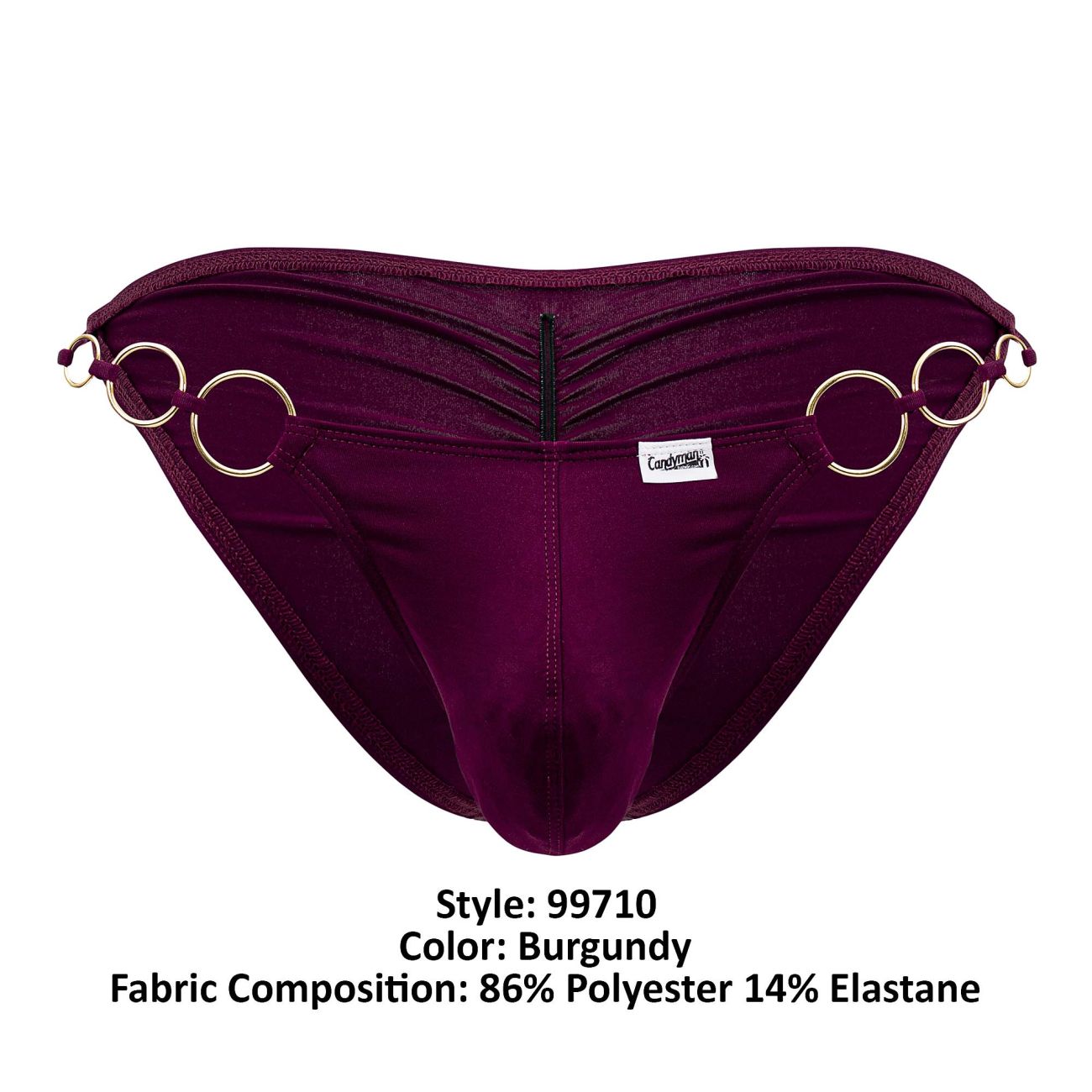 CandyMan 99710 Holes in One Bikini Burgundy