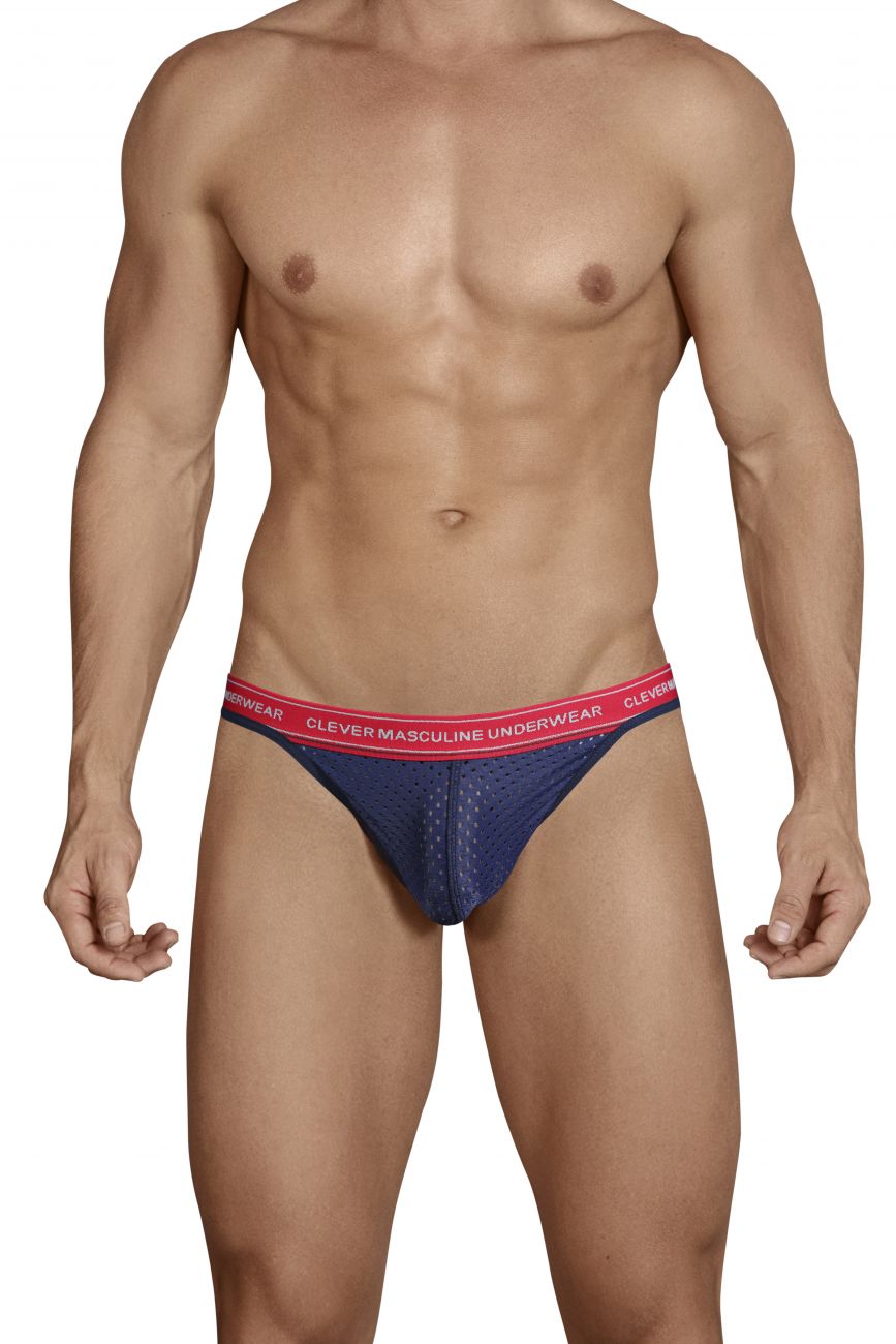 Clever 0201 Attitude Mesh Thongs Dark Blue