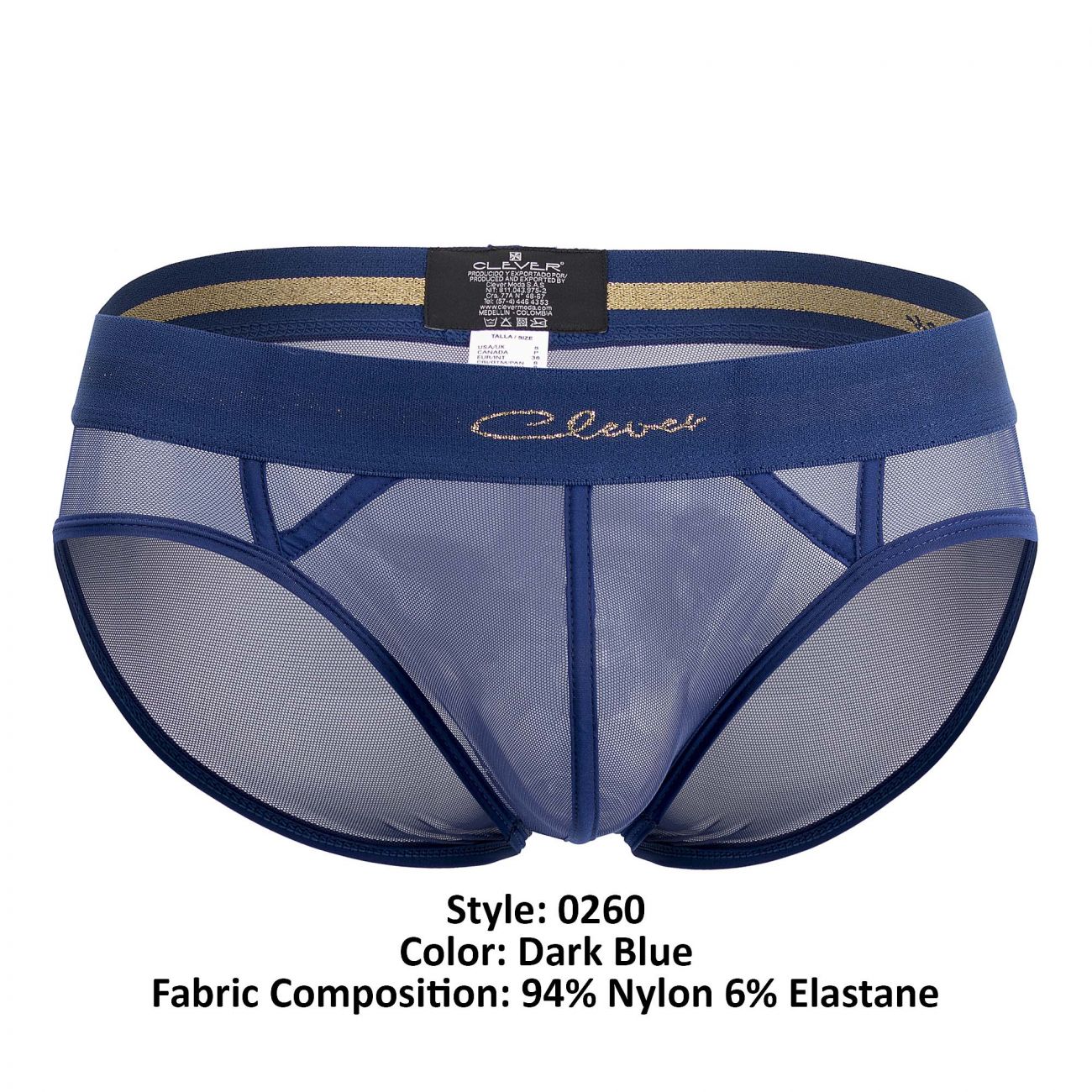 Clever 0260 Myself Latin Briefs Dark Blue