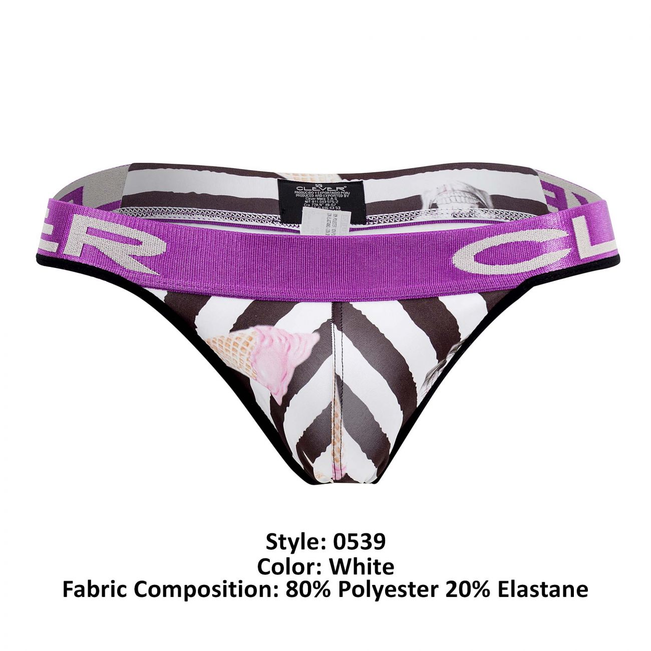 Clever 0539-1 Care Thongs White Multi