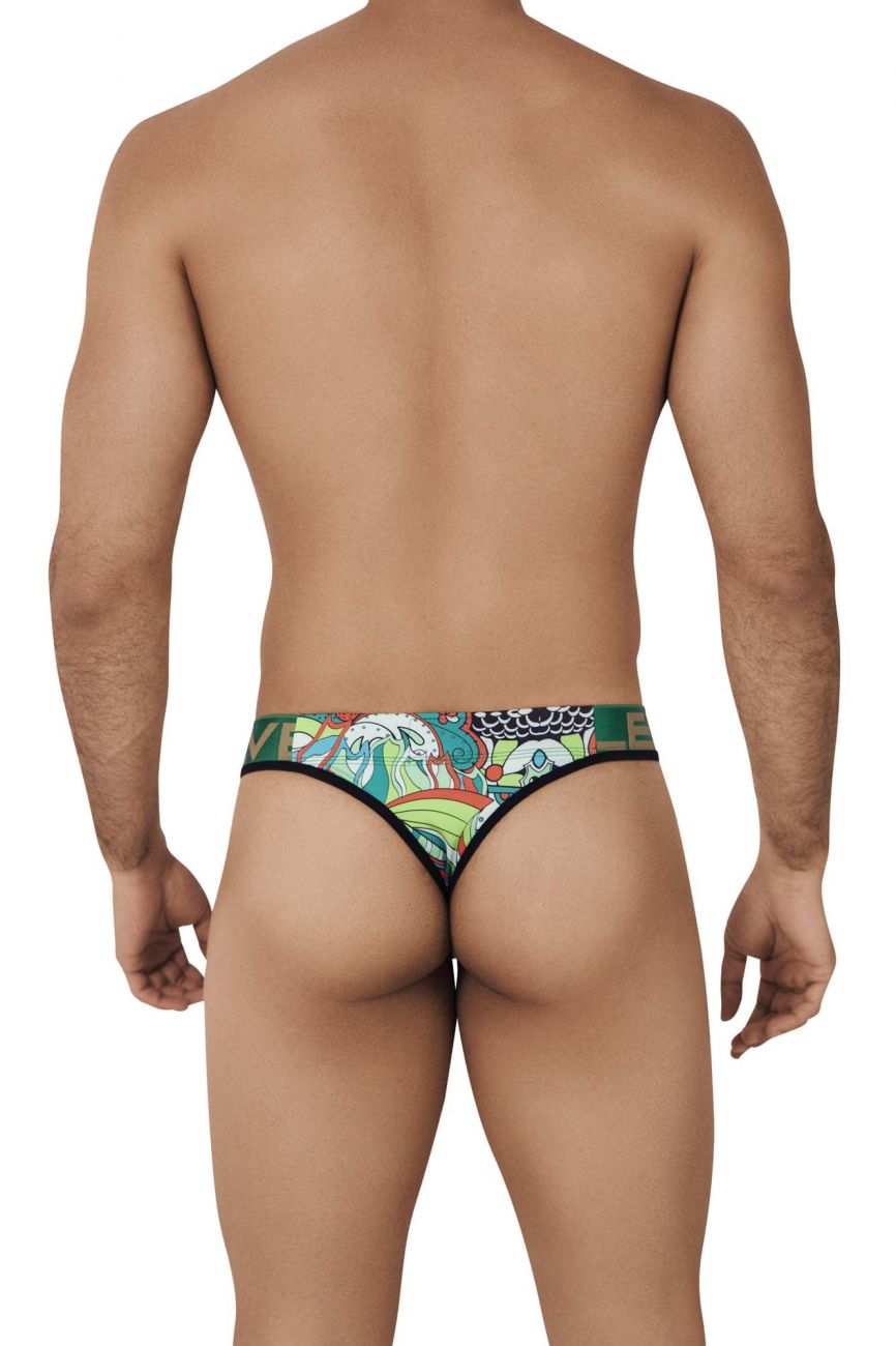 Clever 0544-1 Psychedelic Thongs Green