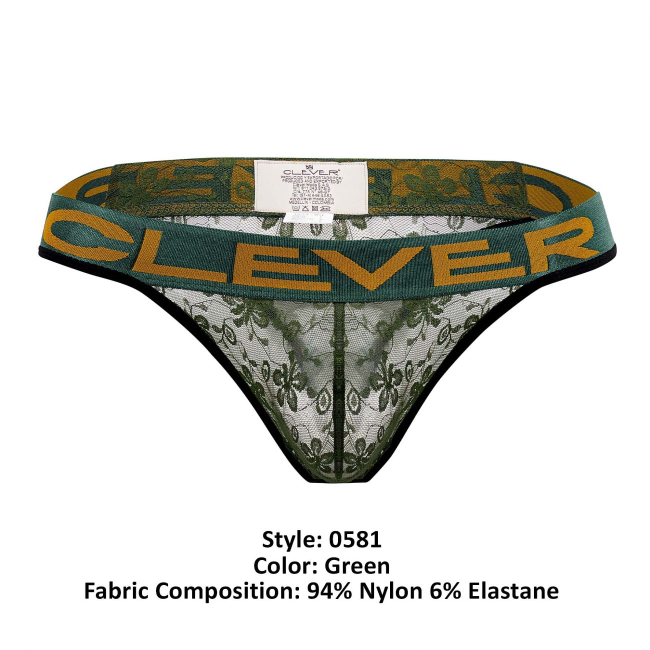 Clever 0581-1 Fantasy Thongs Green