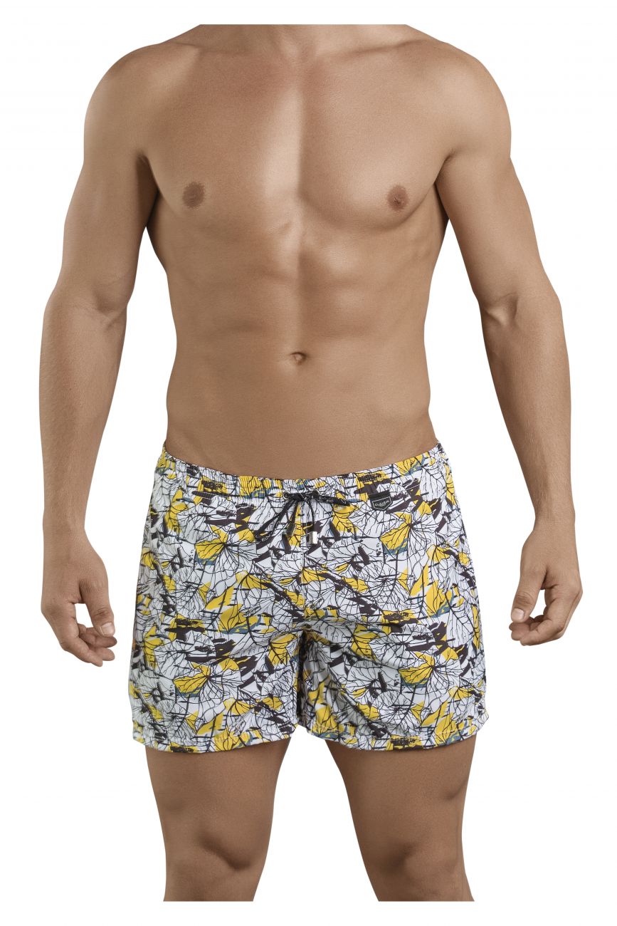 Clever 0684 Leaves Atleta Swim Trunks Yellow Multi