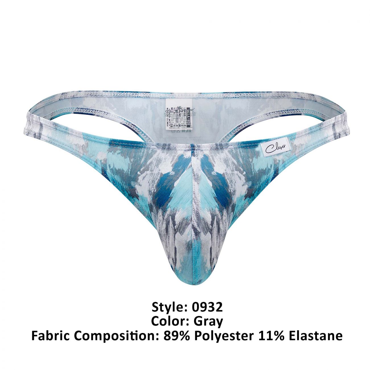 Clever 0932 Art Thongs Grey Print