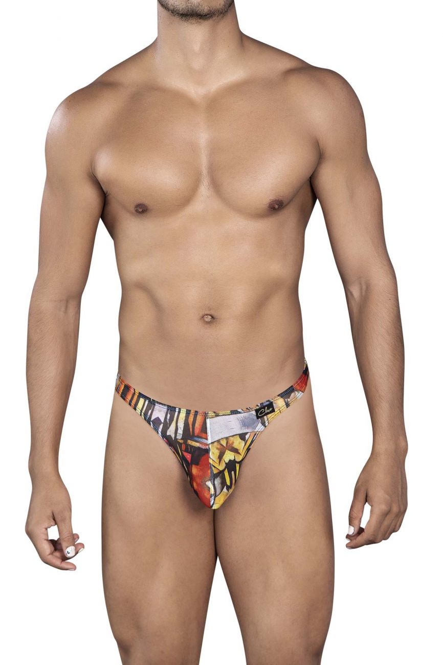 Clever 0938 Costly Thongs Yellow Print