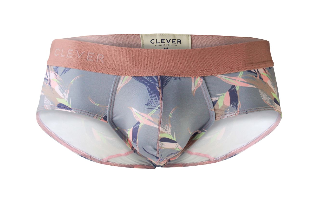 Clever 1135 Arcane Briefs Gray Print