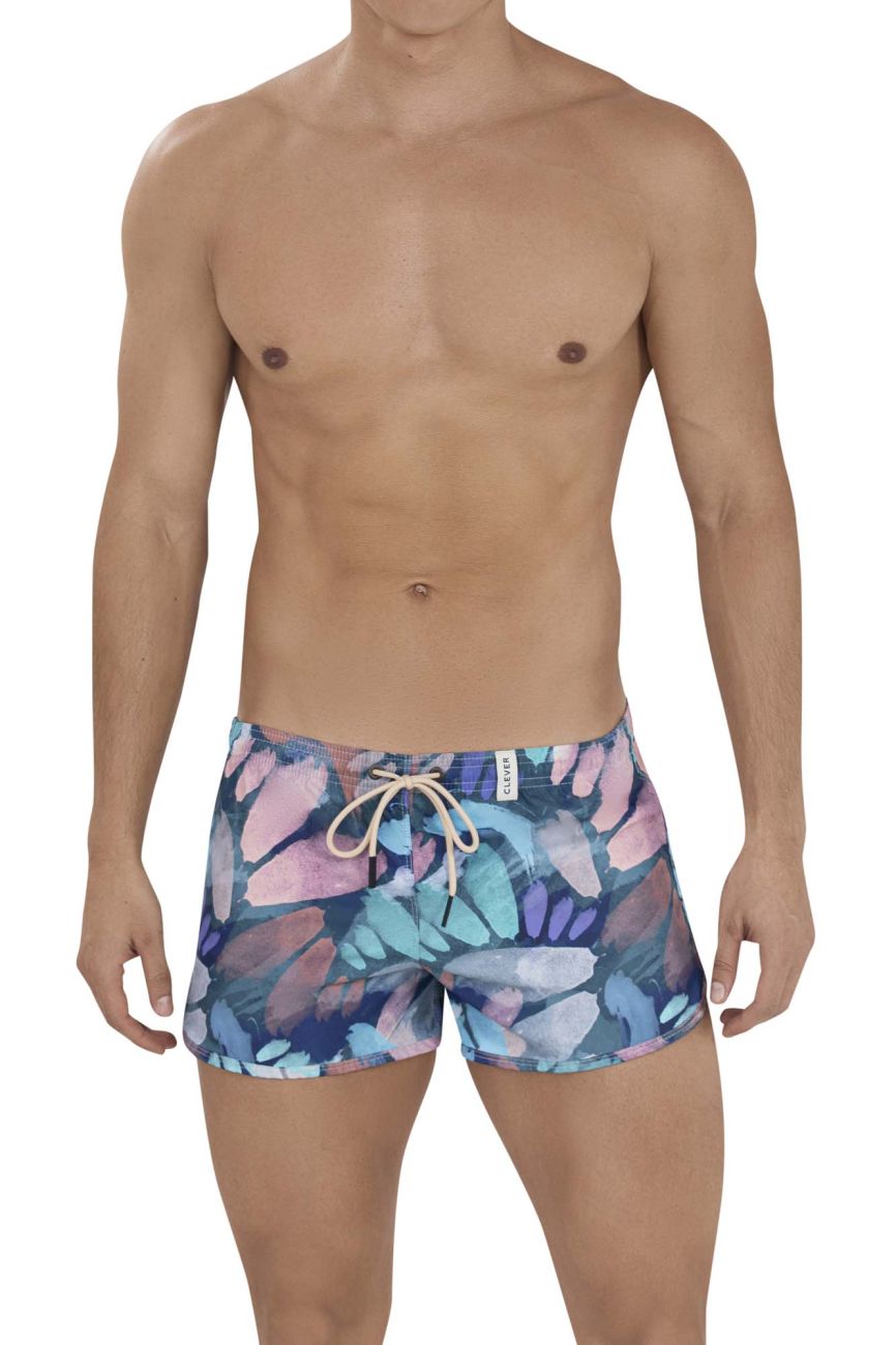 Clever 1158 Serene Swim Trunks Green Print