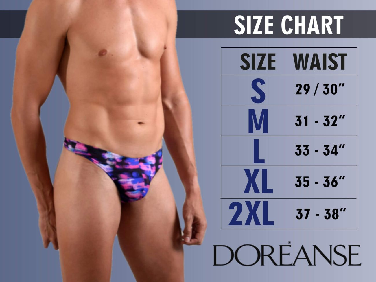 Doreanse 1799-PRN Leopard Art Boxer Briefs Printed Plus Sizes