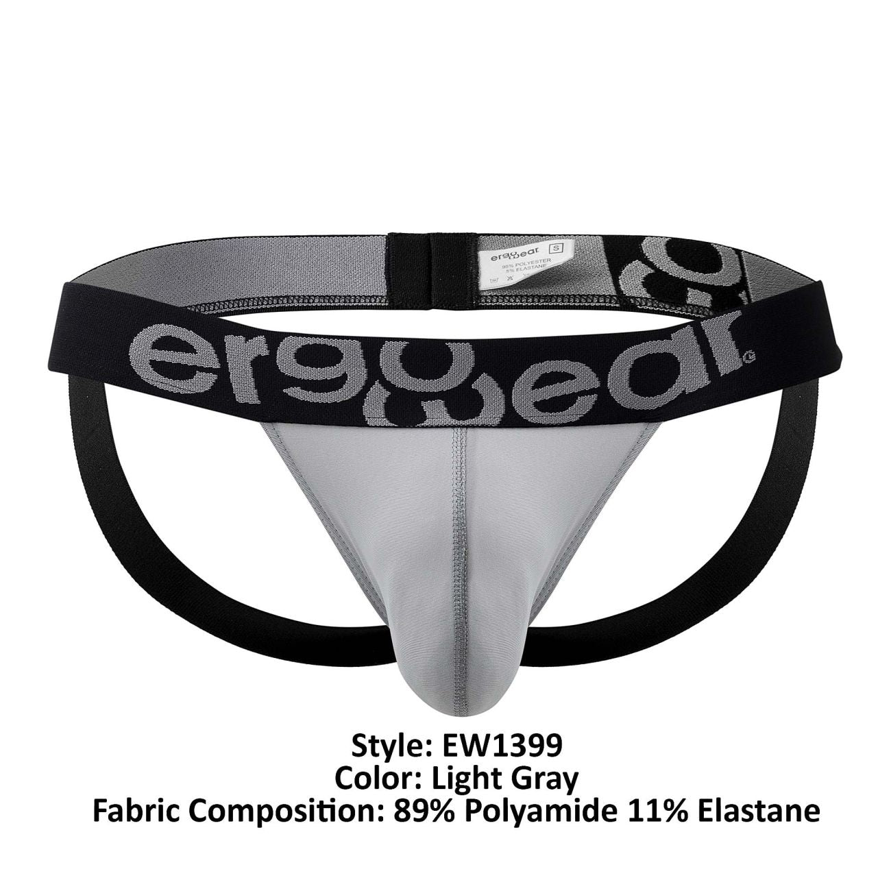 ErgoWear EW1399 Exotic Jockstrap Light Gray