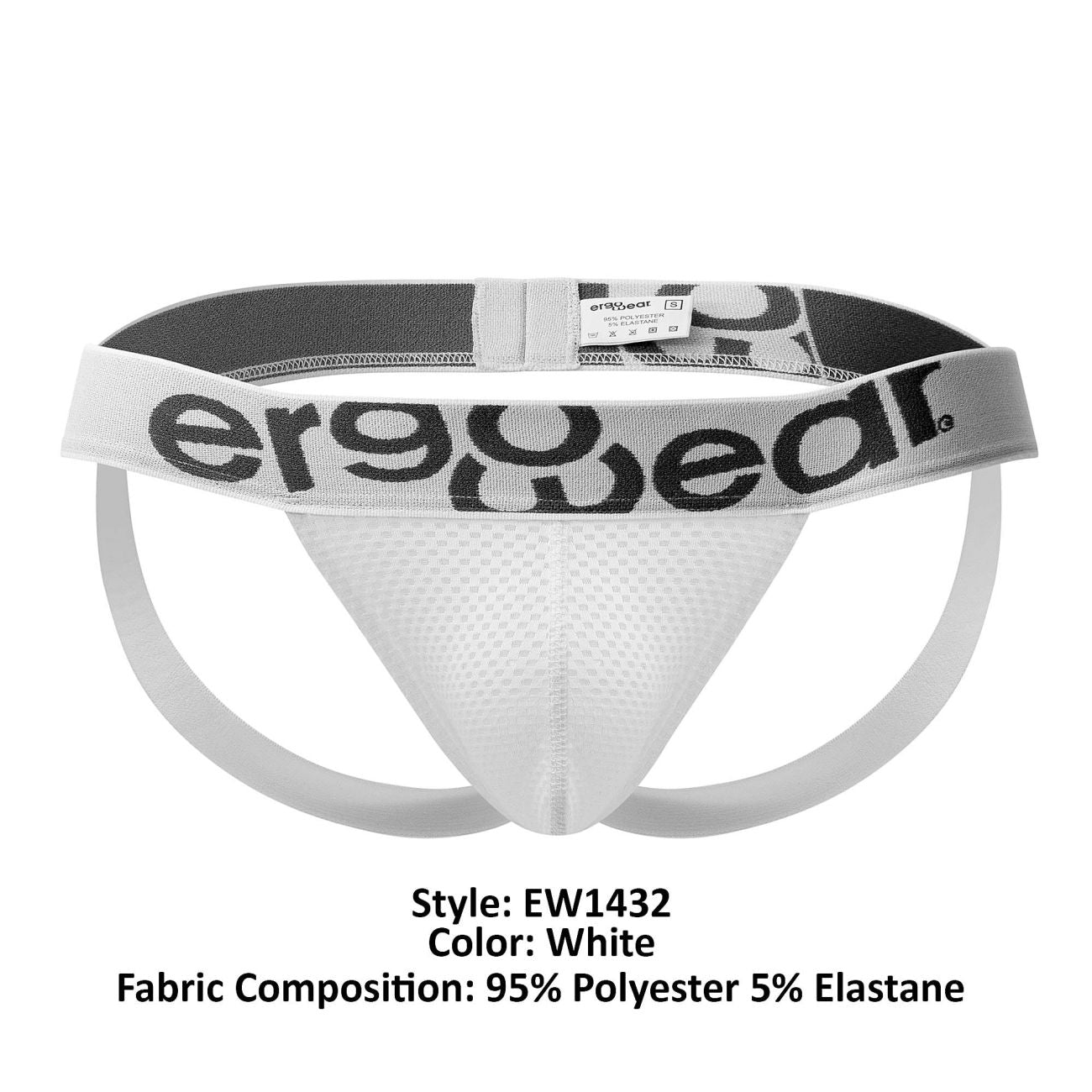 ErgoWear EW1432 Lovable GYM Jockstrap White