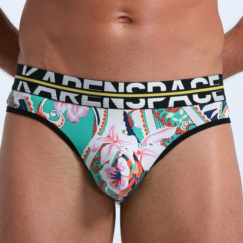 SALE - Mens Polyamide Comfortable & Light Thong Asian Flowers