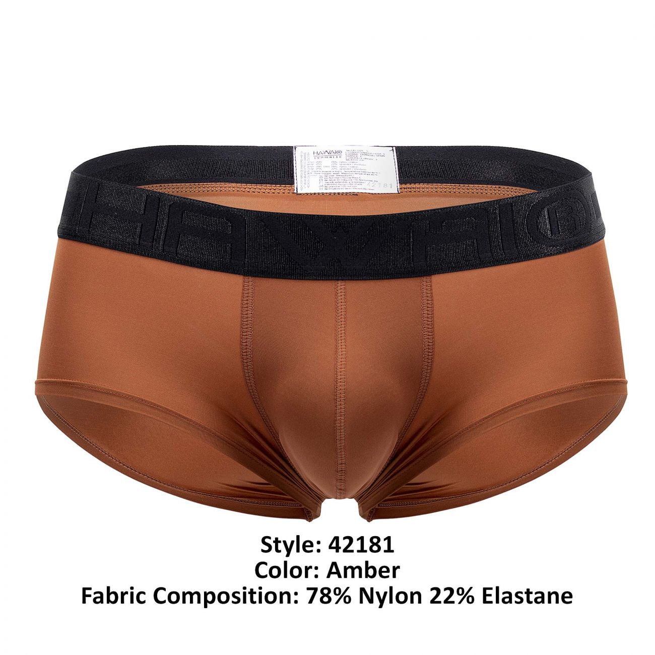 HAWAI 42181 Solid Microfiber Briefs Amber