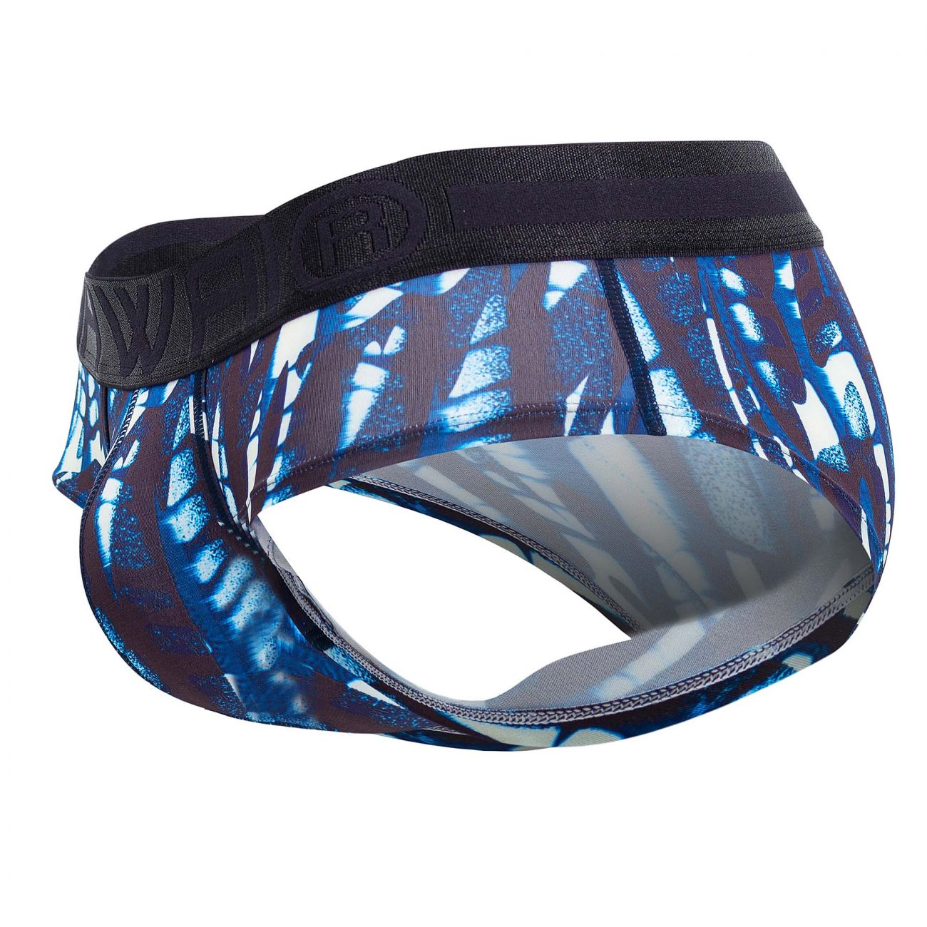 HAWAI 42192 Printed Microfiber Hip Briefs Dark Blue