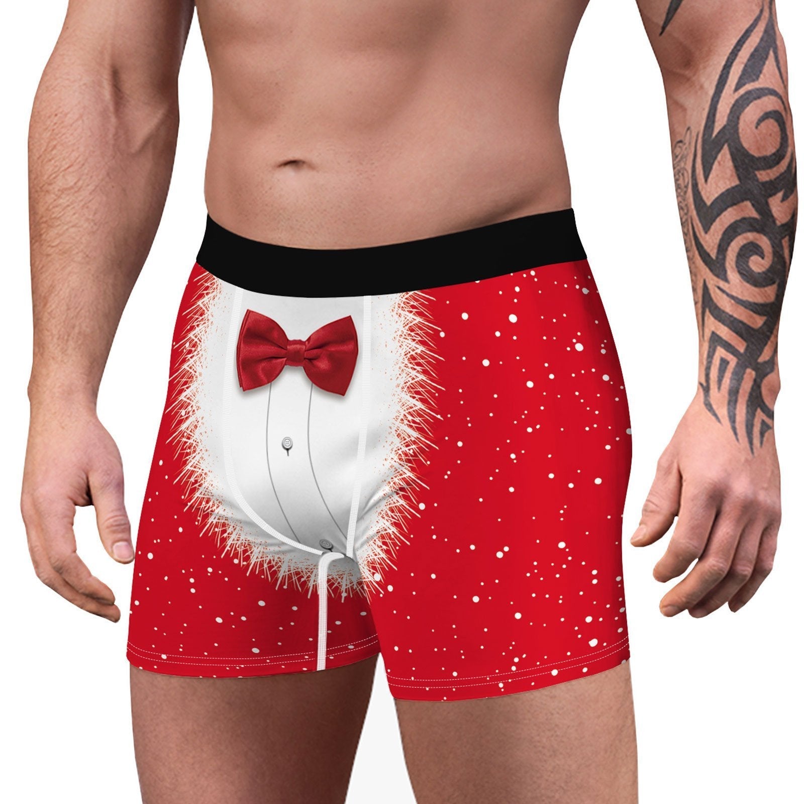 JCSTK - XMAS GIFT - Mens Christmas Printed Boxer Shorts Holiday Underwear