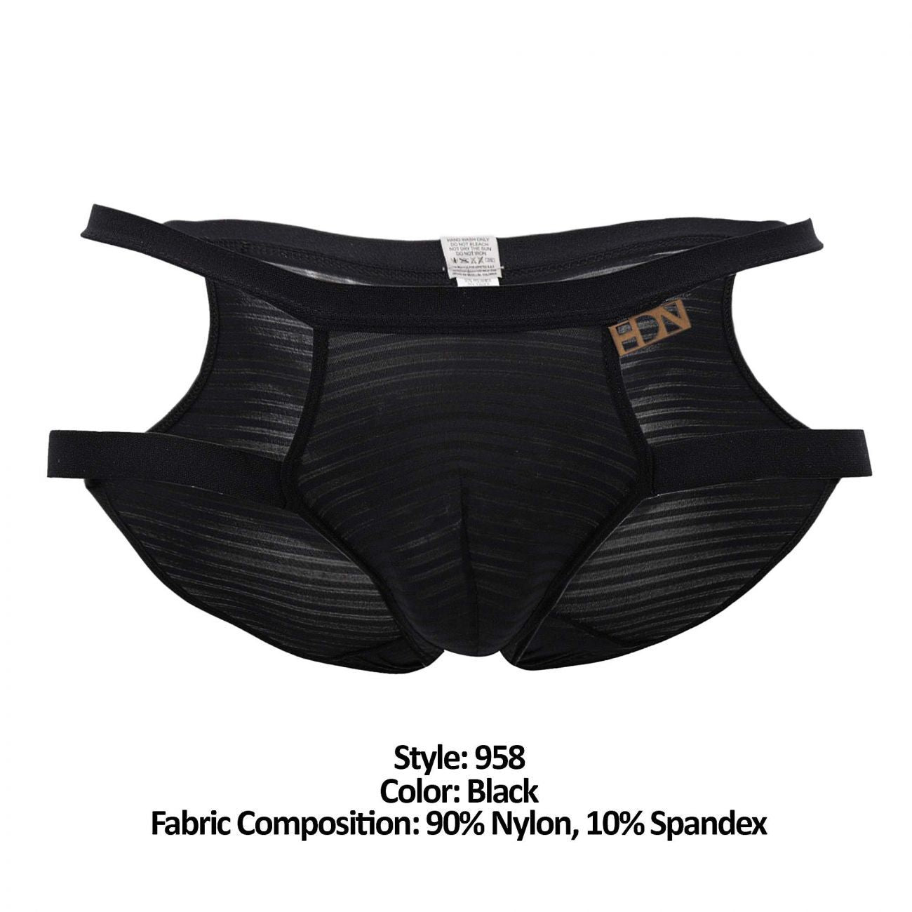 Hidden 958 Open Side Briefs Black