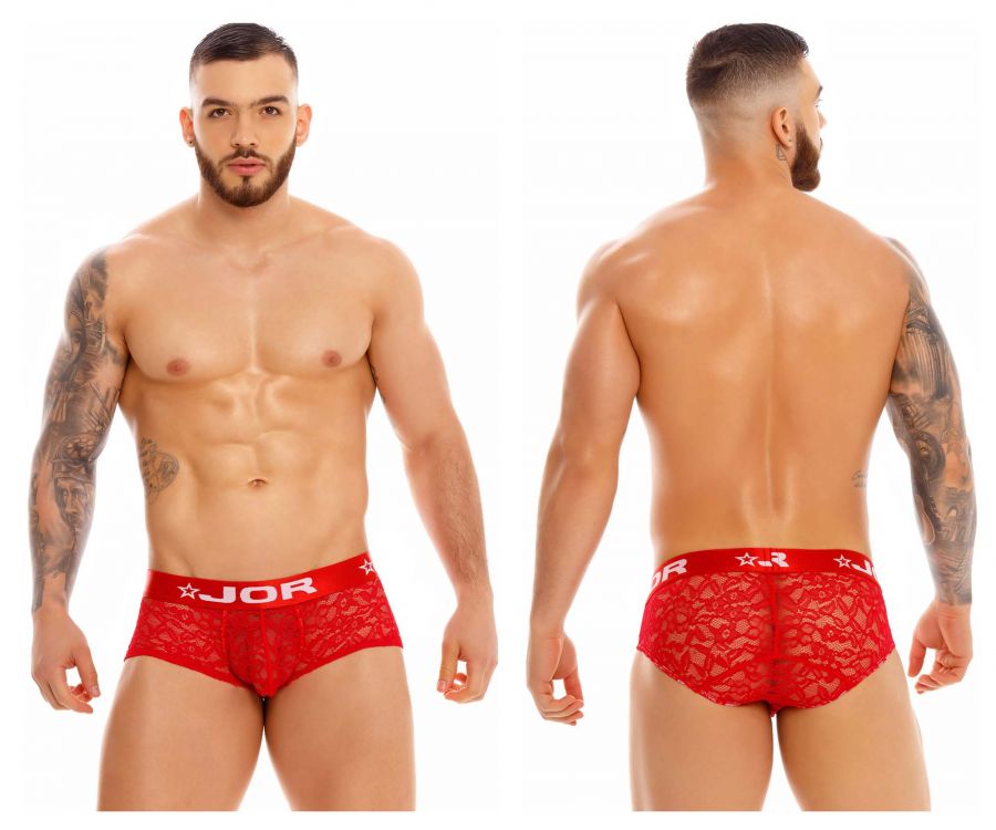 JOR 1378 Romance Lace Trunks Red