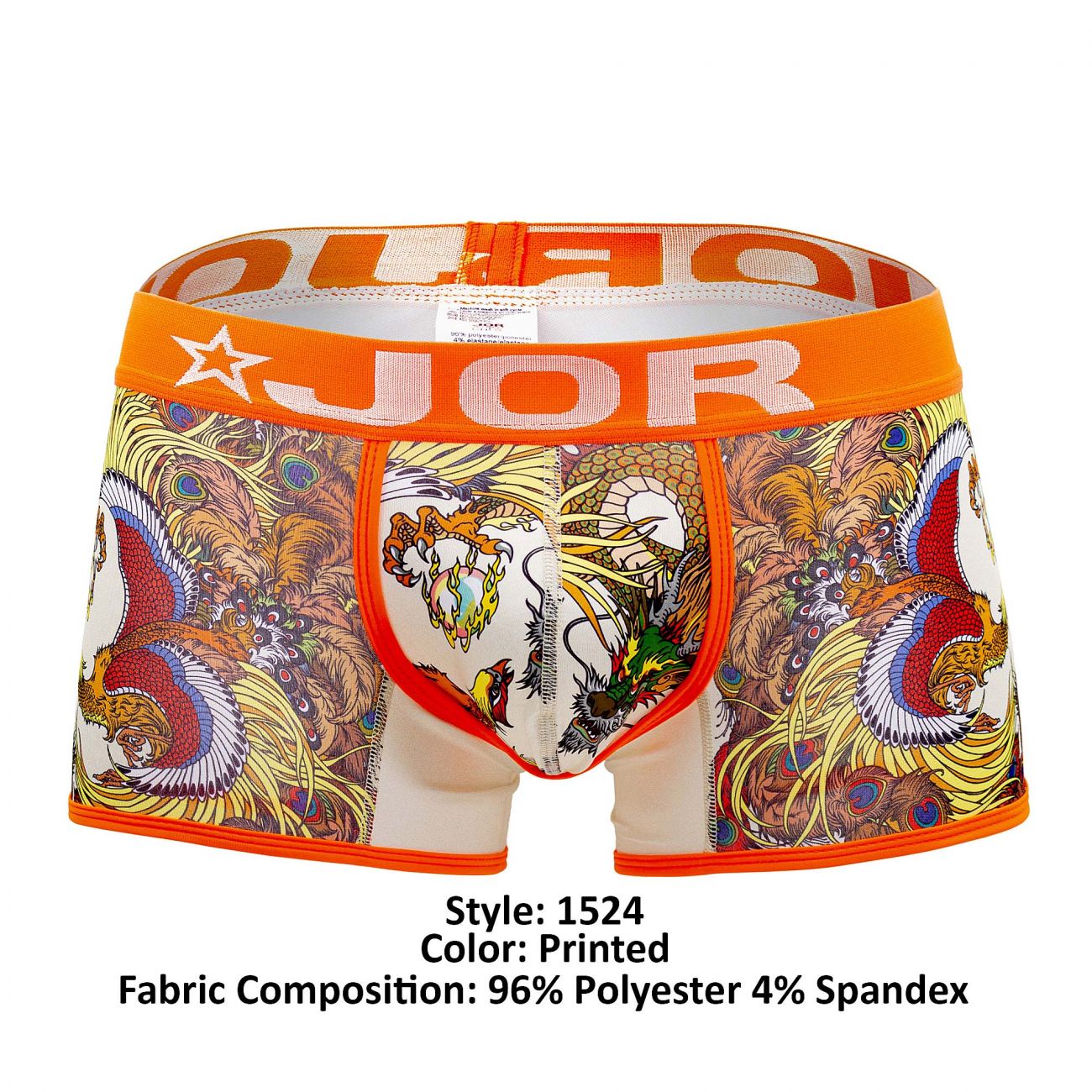 JOR 1524 Fenix Trunks Orange Printed