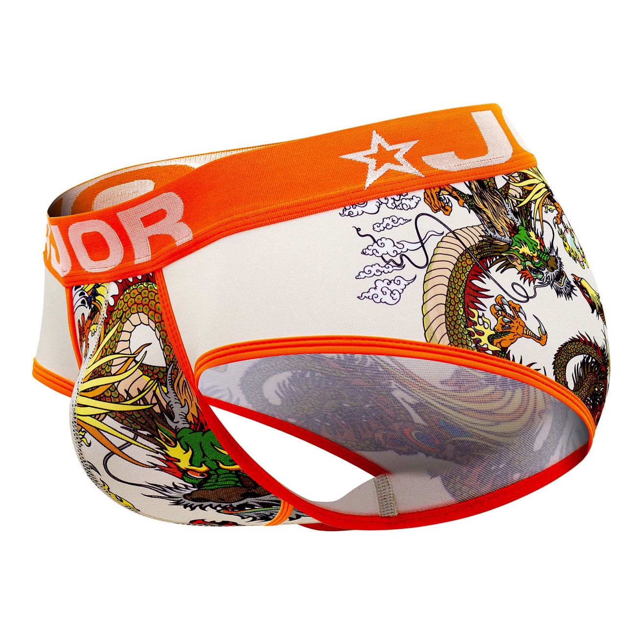 JOR 1525 Fenix Briefs Orange Printed
