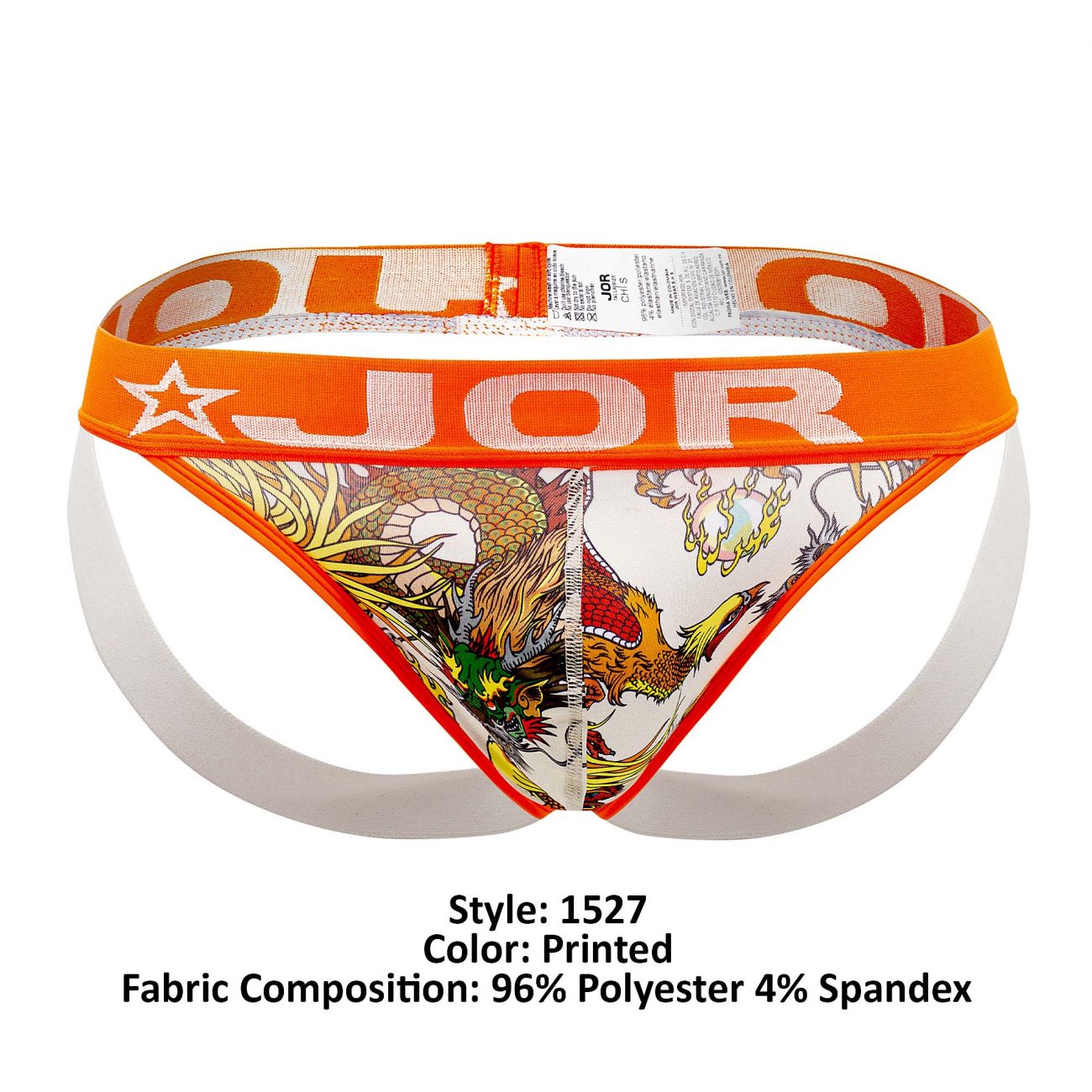 JOR 1527 Fenix Jockstrap Orange Printed