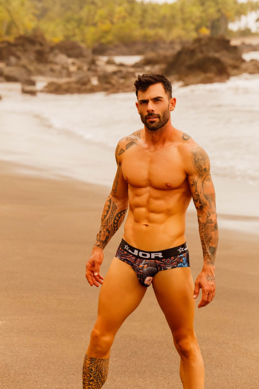 JOR 1530 Geisha Briefs Black Printed