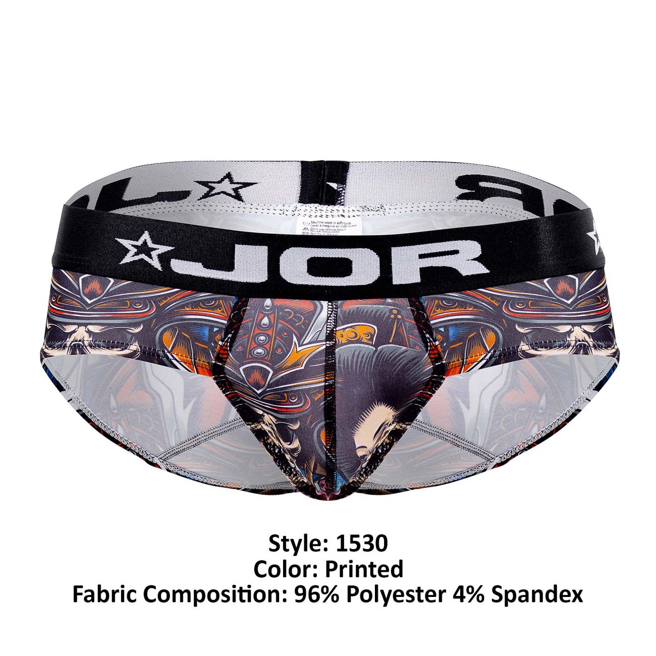 JOR 1530 Geisha Briefs Black Printed
