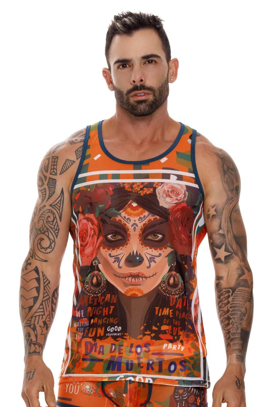 JOR 1647 DF Tank Top Mexican Night Dancing Printed