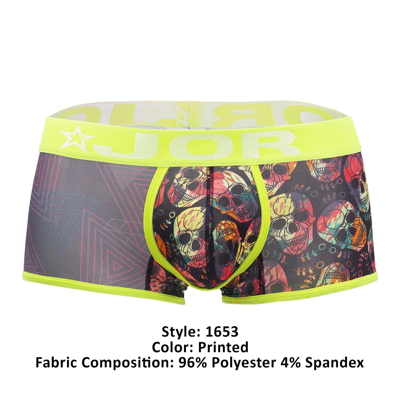 JOR 1653 Rivera Trunks Skulls Printed