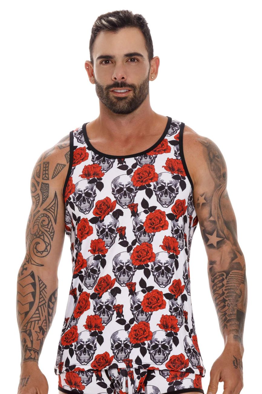 JOR 1662 Jalisco Tank Top Skulls & Roses Printed