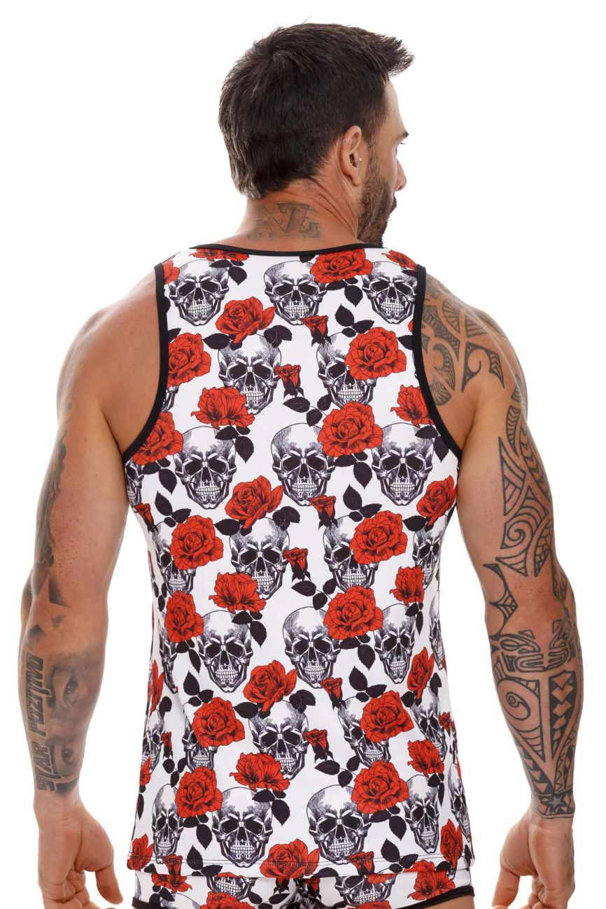 JOR 1662 Jalisco Tank Top Skulls & Roses Printed
