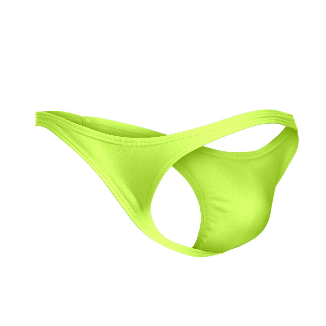 JUSTIN+SIMON XSJ03 Silky Sexy Thongs Neon Green Plus Sizes