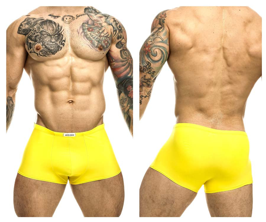 JUSTIN+SIMON XSJ08 Classic Trunks Yellow Plus Sizes