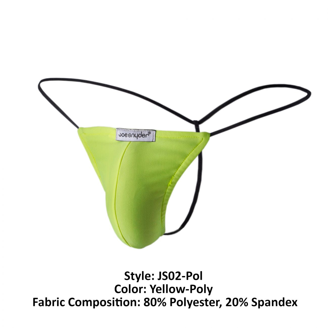 Joe Snyder JS02-Pol Polyester G-String Yellow Poly