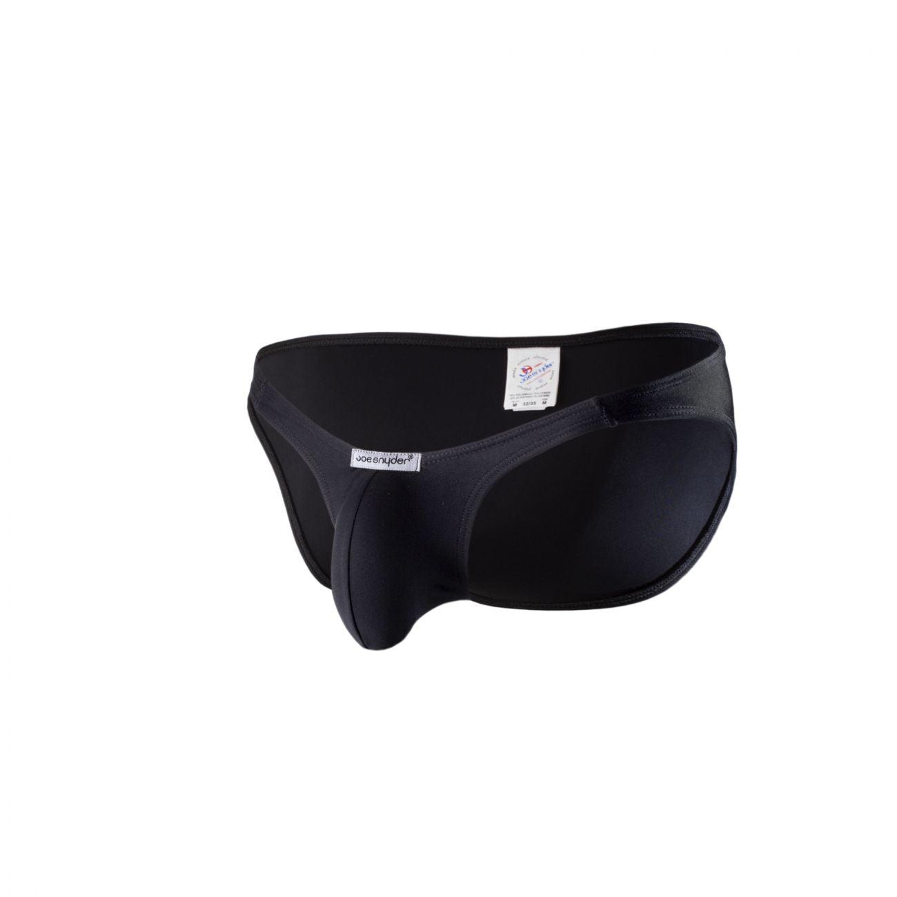Joe Snyder JSBUL04-Pol Polyester Bulge Full Bikini Black Poly