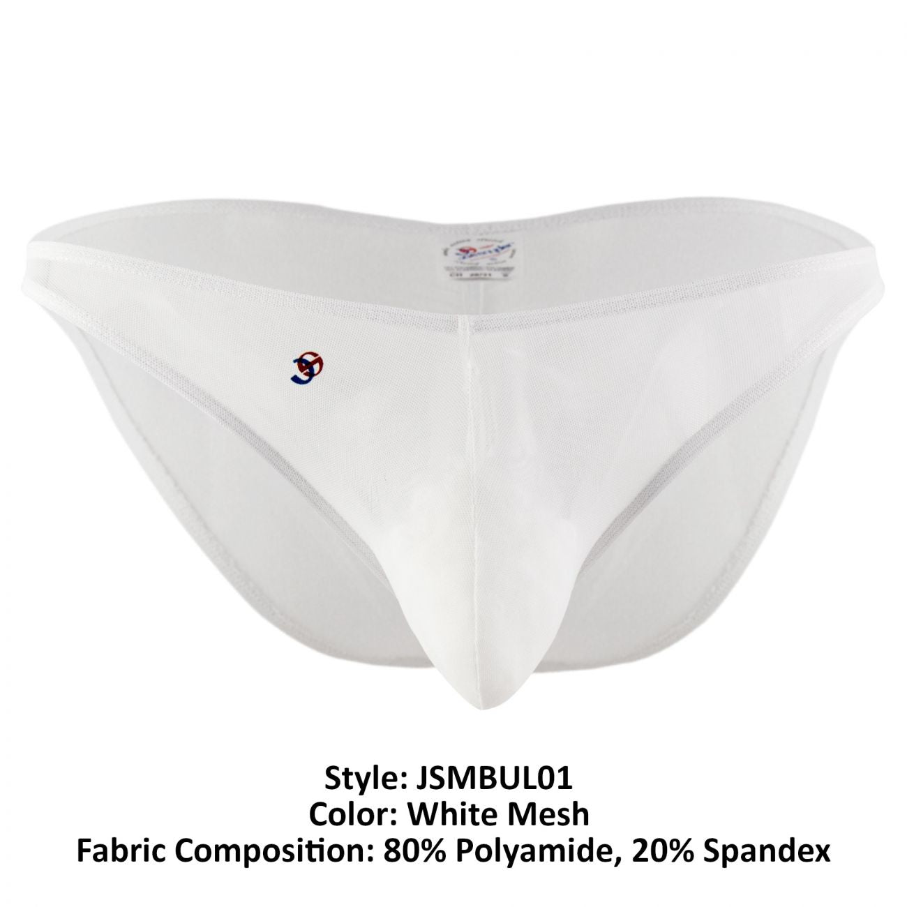 Joe Snyder JSMBUL01 Maxibulge Bikini White Mesh