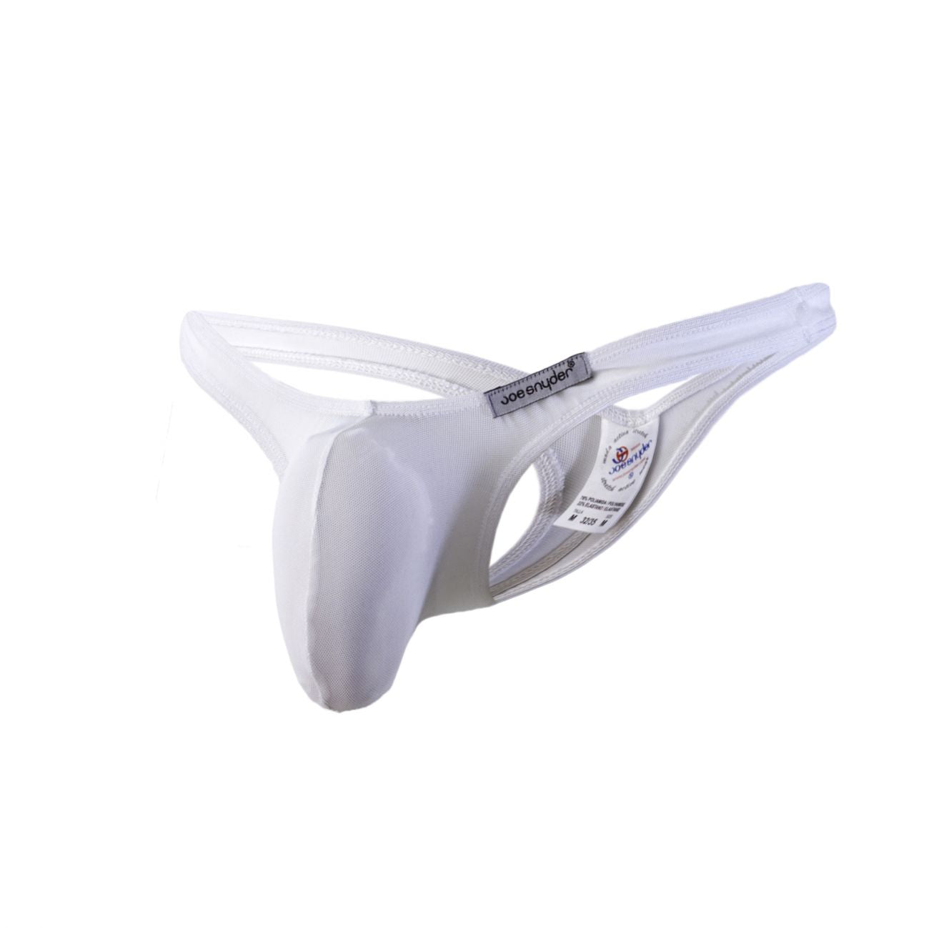 Joe Snyder JSMBUL06 Maxi Bulge Thongs White Mesh