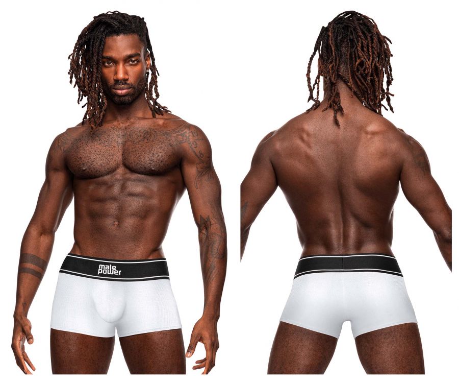 Male Power 153-275 Modal Rib Pouch Short White