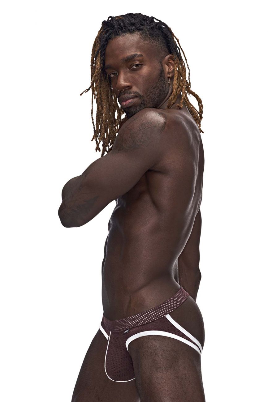 Male Power 354-273 Sport Mesh Jock Burgundy