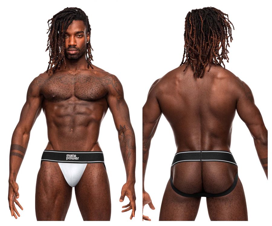 Male Power 390-275 Modal Rib Jockstrap White