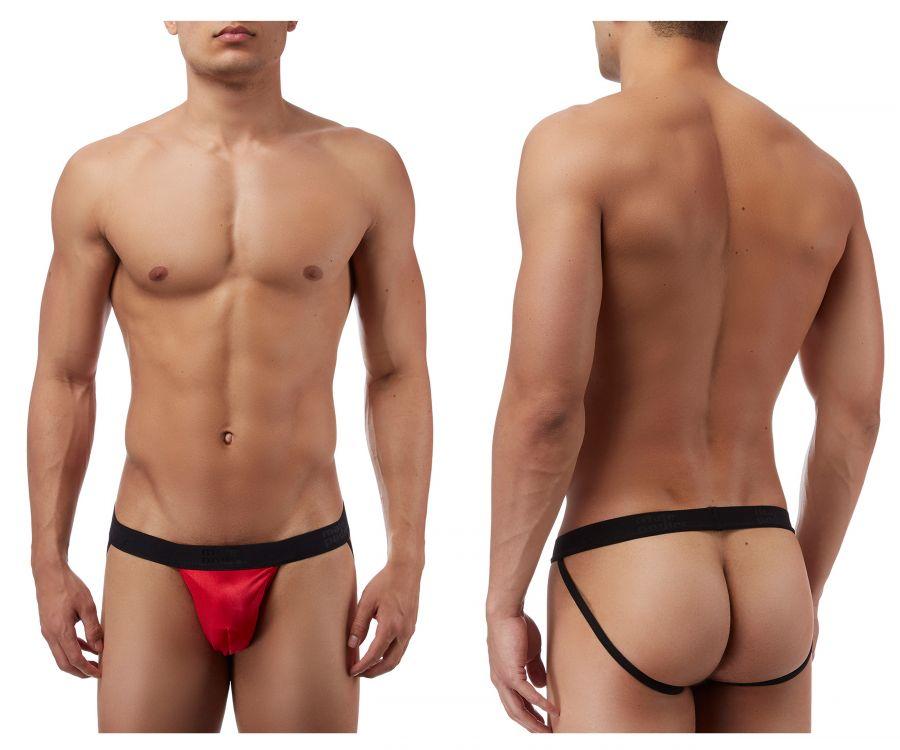 Male Power 390076 Satin Lycra Jockstrap Red