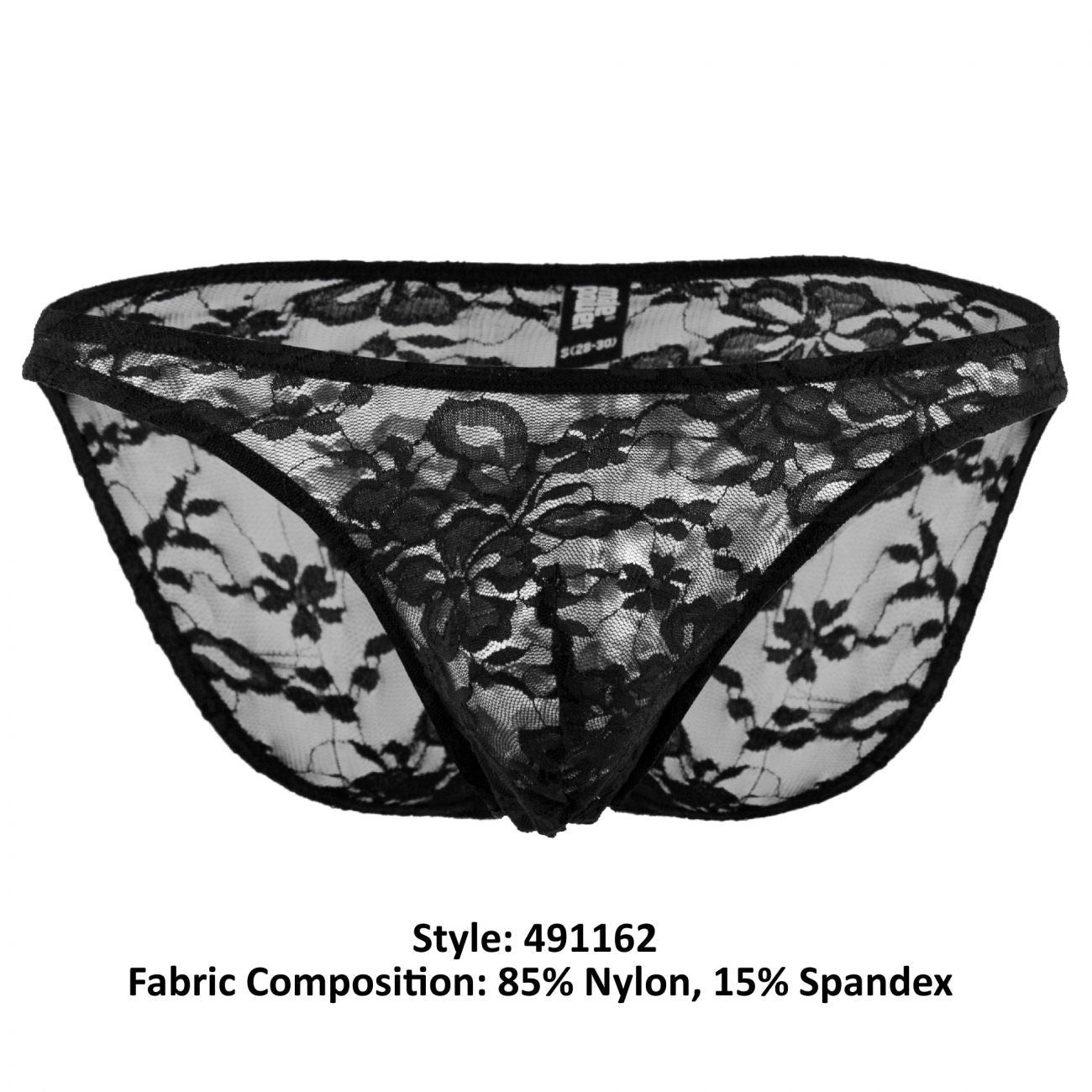 JCSTK - Male Power 491162 Stretch Lace Wonder Bikini Black