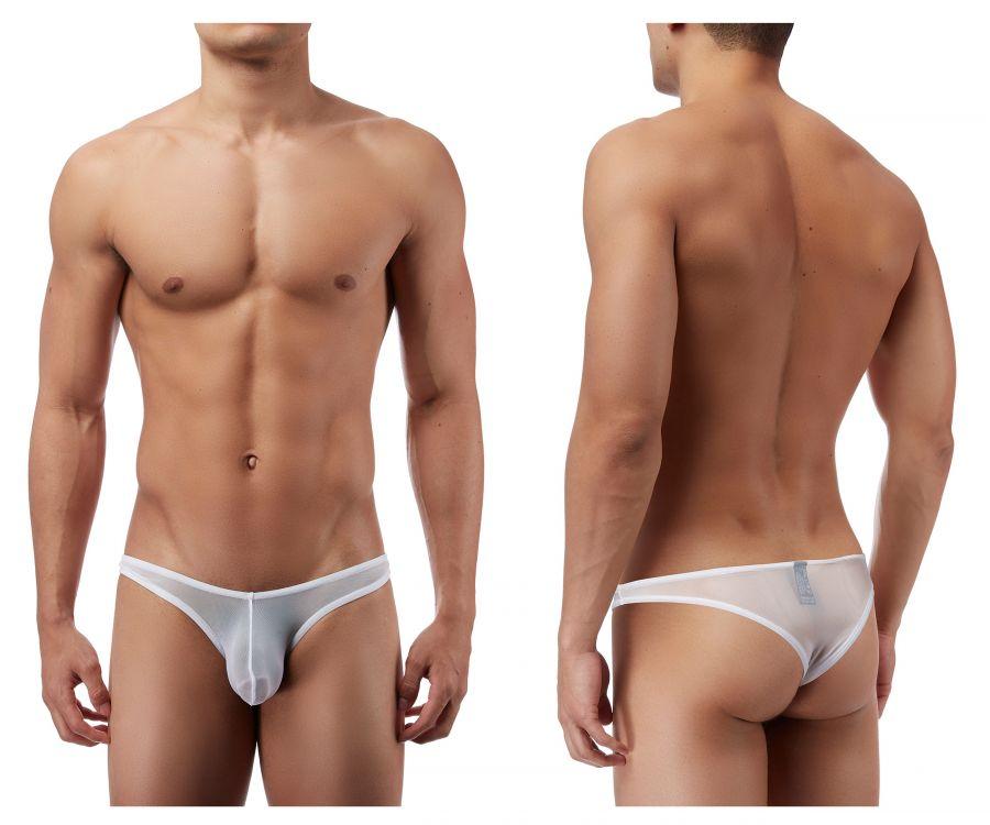 Male Power PAK884 Euro Male Mesh Full Cut Thong White