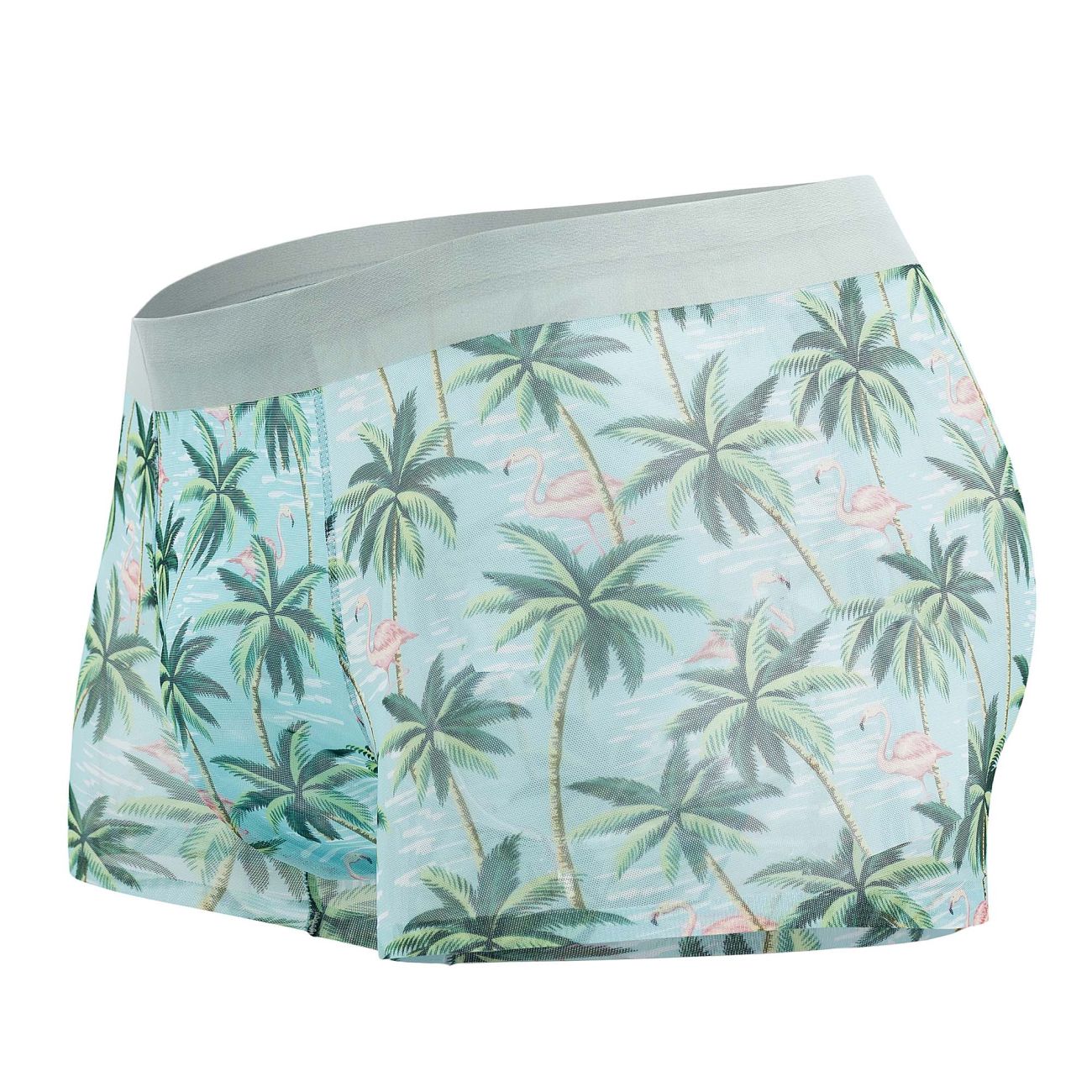 Male Power SMS-011 Sheer Prints Seamless Short Flamingo