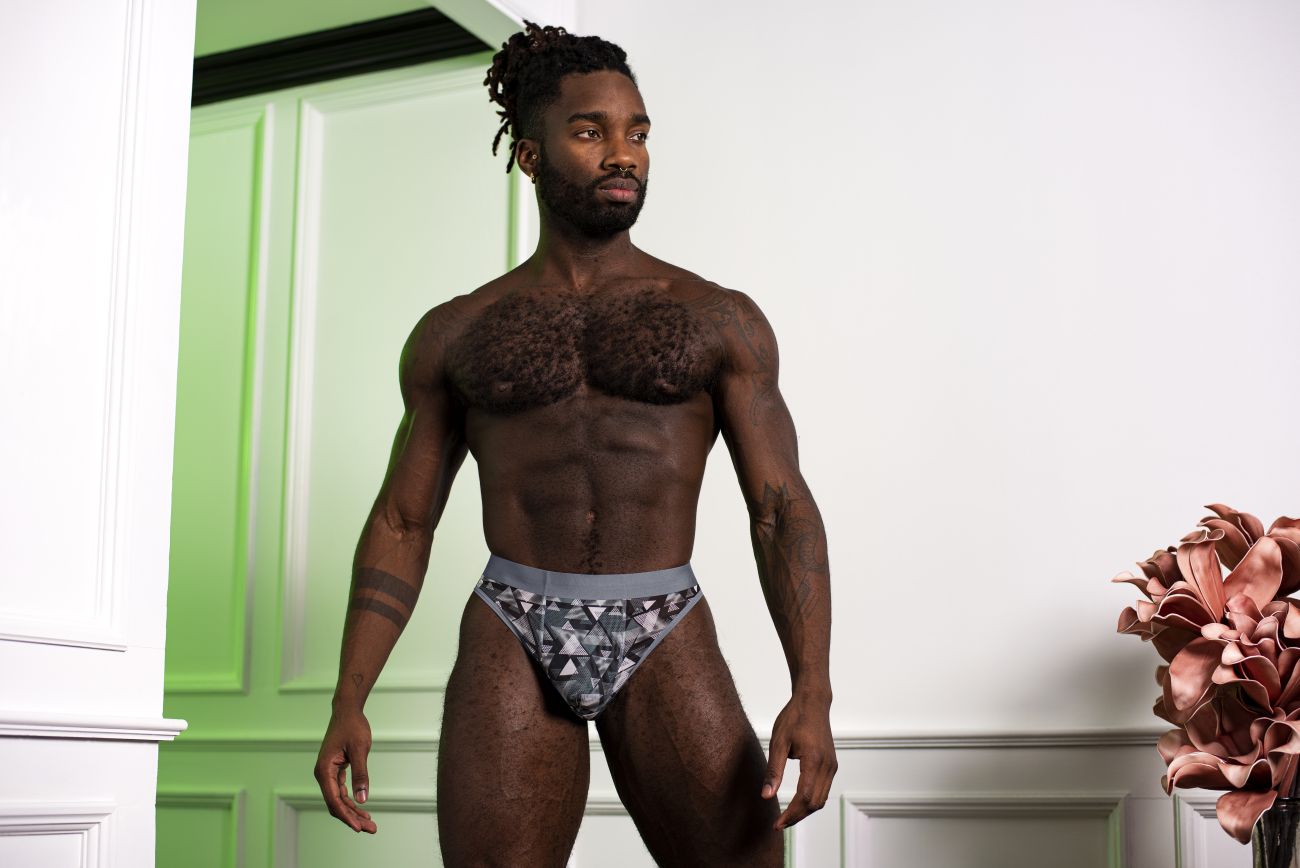 Male Power SMS-012 Sheer Prints Thong Optical