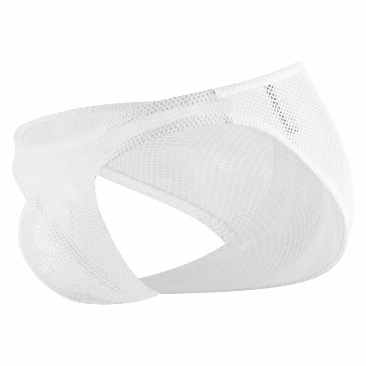 Mens Male Power Stretch Wide Net Brief White