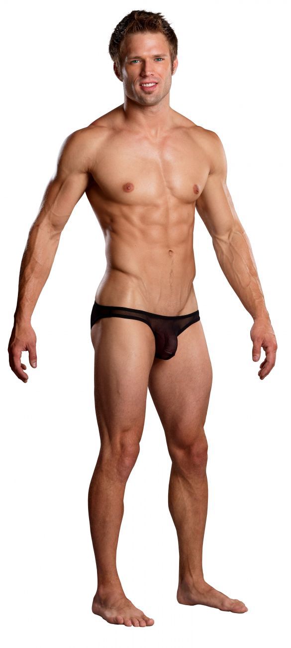 Male Power PAK881 Euro Male Mesh Brazilian Pouch Bikini Black